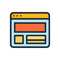 Webpage Layout Icon Design Mockup. Icon symbol illustration vector