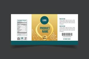 Bottle label design label Template vector