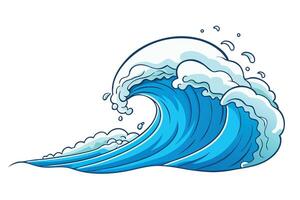 Iconic Teahupoo wave curling with tremendous force, renowned for its surfing appeal, featuring a breathtaking ocean view and perfect barrel formation vector