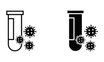 pathogen sample analysis icon vector