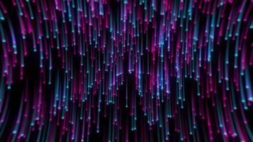 Colorful light beams cascade in a mesmerizing display of vibrant hues in a dark space video