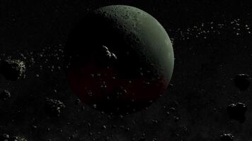 Exploring the vastness of space with asteroid fields and distant planets video
