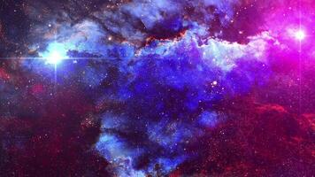 Stunning cosmic display of vibrant colors and starlight in the universe video