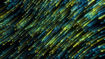 Colorful light trails create mesmerizing patterns in a vibrant digital display video