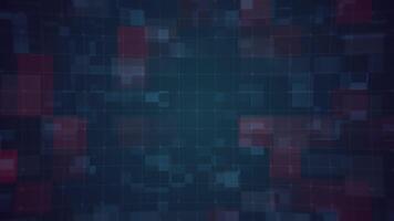 Abstract digital grid with vibrant colors and dynamic shapes in a modern art setting video