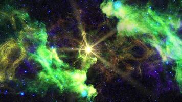 Exploring vibrant cosmic clouds and stellar formations in deep space video