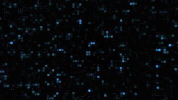 Creating a mesmerizing digital landscape with floating blue particles at night video