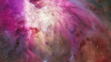 Exploring the stunning beauty of the Orion Nebula in vibrant colors video