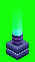 Isometric processor blockchain animation. Futuristic holographic interface. Futuristic concept. Motion graphic. 4K animated in isometric style video