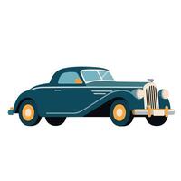 An old car on a white background vector