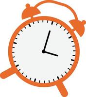 Classic Alarm Clock Icon in Flat Design for Time and Schedule Concepts vector