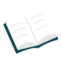 Open Book Icon in Flat Design Style for Education and Reading Concepts vector