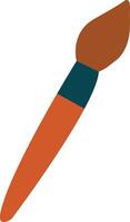 Paintbrush Icon in Flat Design Style for Art and Creativity Themes vector
