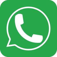 Green speech bubble with white phone icon vector
