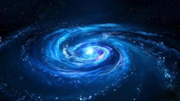 Glowing Blue Space Vortex Digital Background video