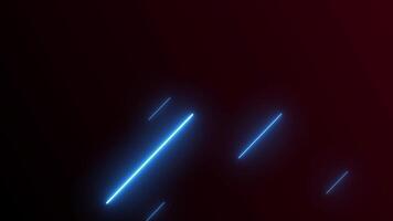Animation background of transition neon glowing diagonal blues and vibrant purples and reds lines streaming across the screen video