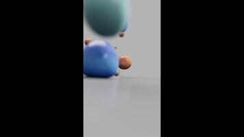 Planetary System Digital Render Exploration. vertical video