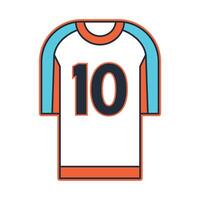 A white jersey with the number 10 on it vector