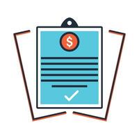 Invoice icon image on white background vector