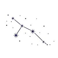 Taurus Constellation Flat Design on White Background vector