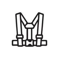 Modern Harness Icon Design Representing Safety and Gear Use vector