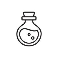 Apothecary Bottle Filled with Mysterious Liquid Alchemy and Science vector