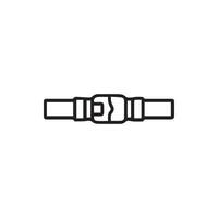 Secure Your Ride with This Sleek Safety Belt Icon Depicted Simply vector
