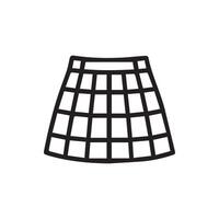 Stylish Grid Skirt A Modern Fashion Essential Design Icon Style vector