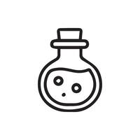 Enigmatic potion bottle illustration invoking themes of magic and science vector