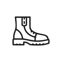 Stylish black outline of a sturdy leather boot ready for any adventure vector