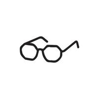 Eye Glasses with a Geometric Frame Optical Accessories Line Art vector