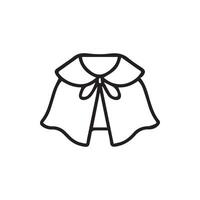Elegant cloak outline with bow tie design element for fashion designs vector