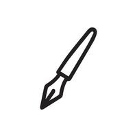 Elegant Fountain Pen Icon for Writing Art and Design Projects vector