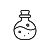 Mysterious potion concept artwork in a glass bottle graphic art vector