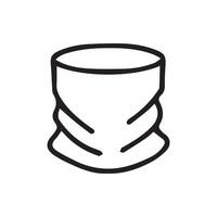 Outline Illustration of a Multifunctional Neck Gaiter Versatile Design vector