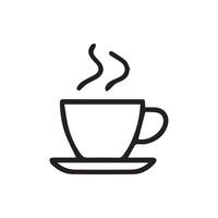 Invigorating Coffee Cup With Steam A Simple Black and White Icon vector