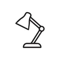 Minimalist Desk Lamp Icon Modern Illumination Study Essential Simplicity vector