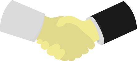 Handshake Illustration Representing Agreement and Business Partnership vector