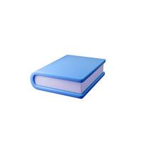 3d illustration of a closed blue book. Ideal for educational, academic, and knowledge themes. Perfect for school projects, libraries, and digital content. vector