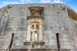 Historical Stone Statue in Dubrovnik photo
