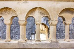 Ancient stone-built historic city with architectural landmarks in Dubrovnik photo