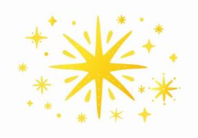Golden Starburst Sparkle Background Design vector