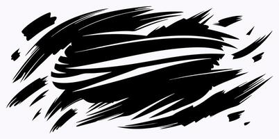 Abstract Black Ink Brush Strokes Texture Background vector