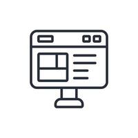 ux template icon line design style vector