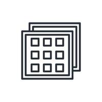 grid line icons vector