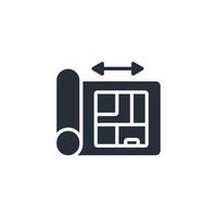 blueprint icons black style vector