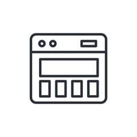 web template icon line design vector