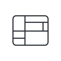 web template icon line design style vector