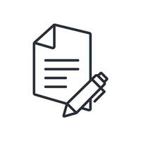 document icon line design style vector