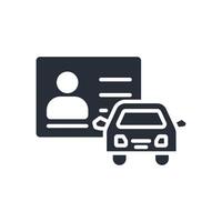 driver license color icon vector